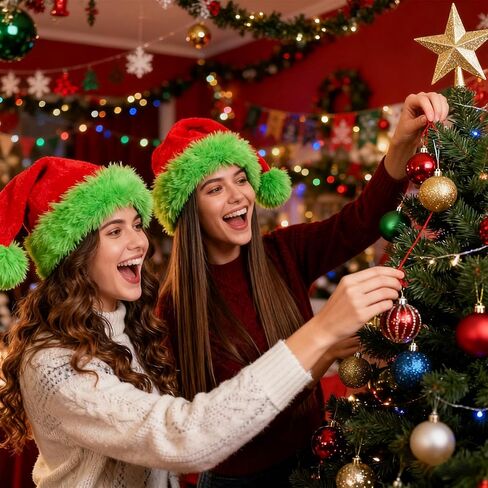 قبعة Barelove لعيد الميلاد، قبعات عيد الميلاد للبالغين، قبعة سانتا الكلاسيكية المخملية للجنسين لأغطية الرأس لحفلات عيد الميلاد والعام الجديد in Kuwait