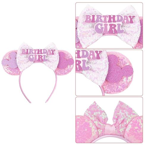 Mouse Ears Headband – Car-Themed Party Ears for Women (Birthday Color) in Saudi Arabia