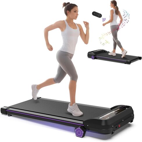Walking Pad,Max 2.5 HP Portable Under Desk Treadmill,265LBS Capacity Installation-Free Treadmills for Home & Office Small,Remote Control LED Display in Saudi Arabia