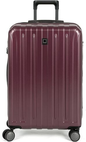 DELSEY PARIS Titanium Hardside Expandable Luggage with Spinner Wheels Checked Luggage, Purple, Checked-Medium 25 Inch in Saudi Arabia