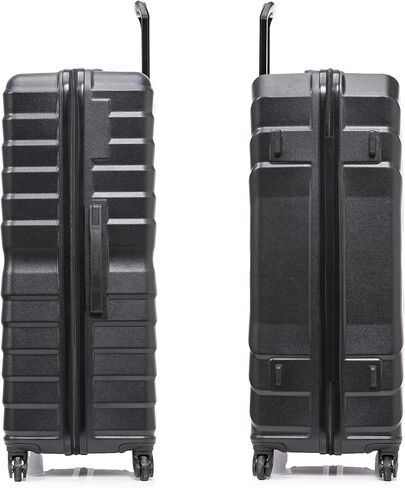 InUSA AURUM Hardside Luggage with Spinner Wheels | 32 in Durable Lightweight Extra Large Checked Suitcase for Travel | Zipper Suit Case with Gel Handles and Trolley | Black in Saudi Arabia