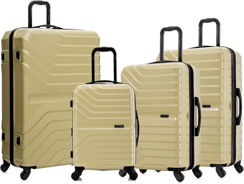 InUSA AURUM Hardside Luggage with Spinner Wheels | 32 in Durable Lightweight Extra Large Checked Suitcase for Travel | Zipper Suit Case with Gel Handles and Trolley | Black in Saudi Arabia