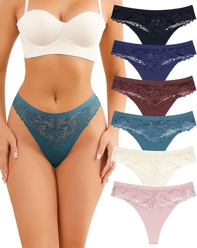 LEVAO الدانتيل سيور للنساء ملابس داخلية منخفضة الخصر لا تظهر سلسلة سراويل Multipacks S-XXL in Kuwait