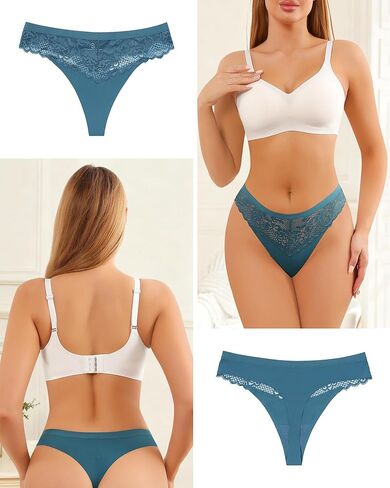 LEVAO الدانتيل سيور للنساء ملابس داخلية منخفضة الخصر لا تظهر سلسلة سراويل Multipacks S-XXL in Kuwait