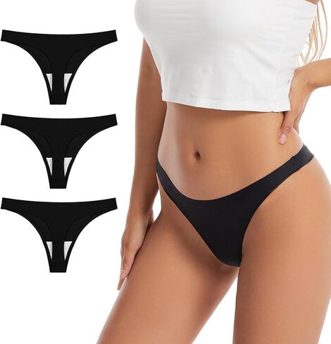 Women's Seamless Underwear Thong, Invisible G-Strings Panties Breathable T-Back Stretch Underwear for Women in Saudi Arabia