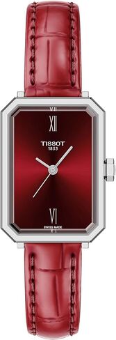 Tissot SRV, Swiss Quartz Watch for Women, Stainless Steel Case, Red Dial, T1601101642300 in Saudi Arabia