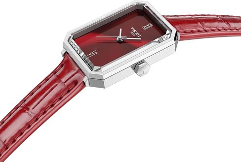 Tissot SRV, Swiss Quartz Watch for Women, Stainless Steel Case, Red Dial, T1601101642300 in Saudi Arabia