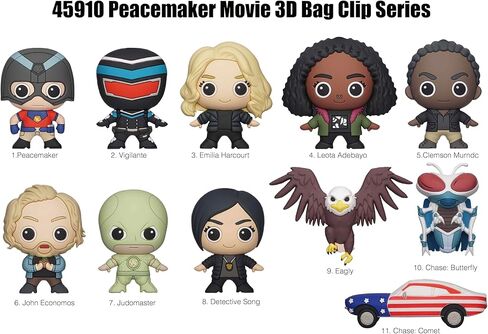 Peacemaker Series 1 – 5" Collectible Bag Clip – Blind Bag (ONE Random Figure) – DC Superhero Character Keychain/Backpack Accessory | Official Licensed Merchandise in Saudi Arabia