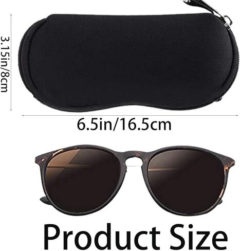 Sunglasses Soft Case Ultra Light Neoprene Zipper Eyeglass Case for Men Women in Saudi Arabia