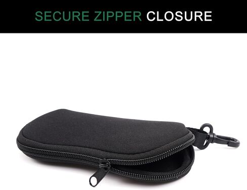 Sunglasses Soft Case Ultra Light Neoprene Zipper Eyeglass Case for Men Women in Saudi Arabia
