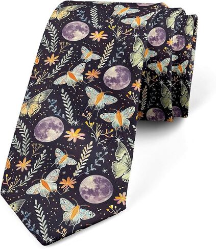 Feelyou Sugar Skull Men's Ties 57"x3.1" Death Moth Funny Ties for Men Gift in Saudi Arabia