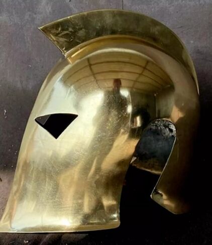 Medieval Collectibles Dr. Fate Helmet, Steel Construction, Antique Gold Finish, Universal Size, Museum Quality Thracian Roman Style, Adult Costume Display and Historical Reenactment in Saudi Arabia