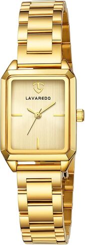 ساعات ذهبية للنساء، ساعة نسائية أنيقة، ساعات يد نسائية فاخرة بحركة كوارتز يابانية من الفولاذ المقاوم للصدأ، ساعة يومية مقاومة للماء، هدية رائعة للنساء in Kuwait