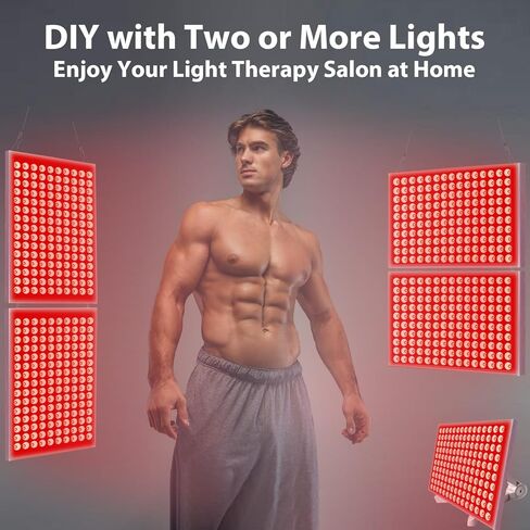 Red Light Therapy for Body and Face, Infrared Red Light Therapy Device with Stand, 660nm and 850nm LED RedLight Panel for Full Body Skin Rejuvenation at Home (2 Pack) in Saudi Arabia