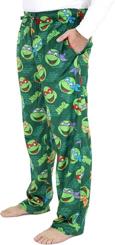 Nickelodeon TMNT Pajamas for Men, Fleece Adult Ninja Turtles Pajama Pants, Teenage Mutant Ninja Turtles Pj Pants, S-M-L-XL in Saudi Arabia