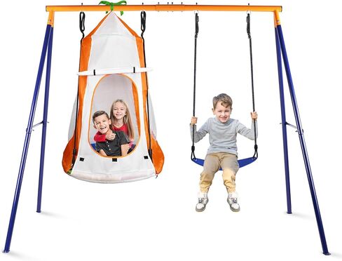 69" Giant Oval Tree Swing for Kids 700LBS Flying Platform Saucer Tree Swing Sets for Backyard Indoor with 2 Hanging Straps Pink in Kuwait