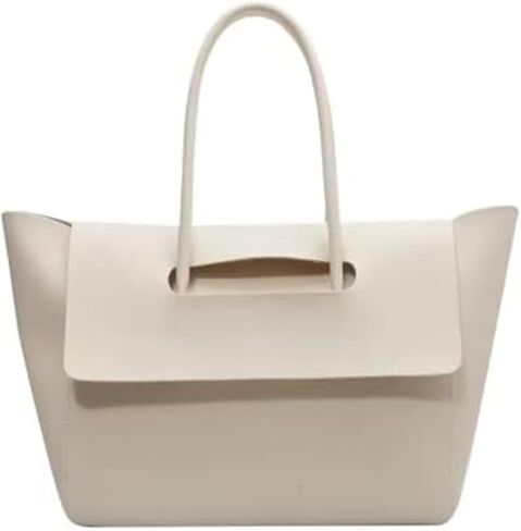 Women Vintage PU Leather Large Tote Bag Flap Tote Top Handle Satchel Handbags Shoulder Purses in Saudi Arabia