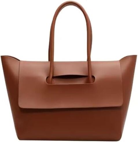 Women Vintage PU Leather Large Tote Bag Flap Tote Top Handle Satchel Handbags Shoulder Purses in Saudi Arabia