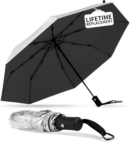 UPF 50+ UV Umbrellas for Sun Protection 41 Inch,Large Automatic Umbrellas for Rain Windproof, Compact Folding UV Blocking for Beach, Golf, Hiking & Daily Use in Saudi Arabia