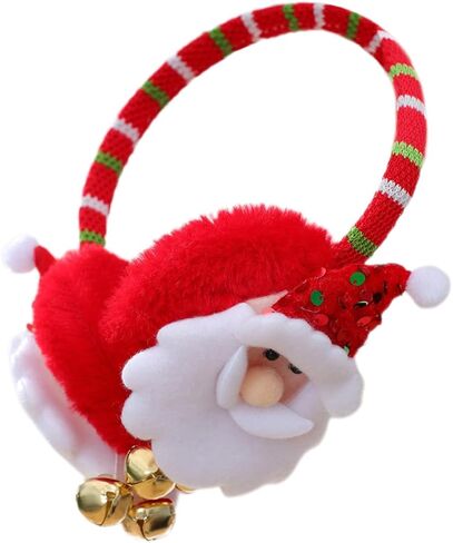 Christmas Themed Earmuff Ear Warmers Headband Earmuffs for Winter Holiday Outdoor Party Costume Headwear in Kuwait
