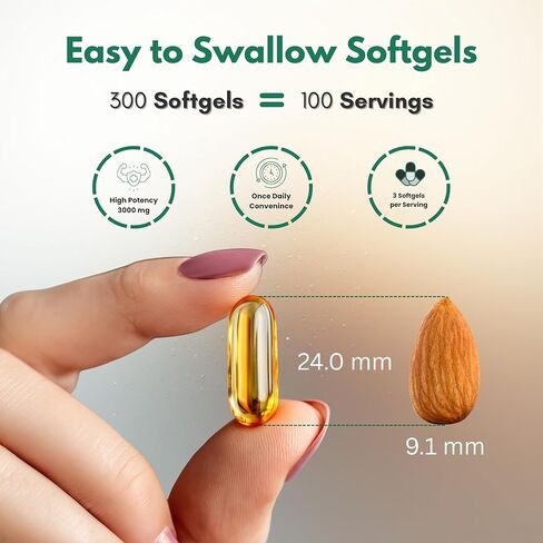Pumpkin Seed Oil with Saw Palmetto Capsules – Men’s Prostate, Hair & Hormone Support Supplement – 3000 mg High Potency Cold-Pressed Formula – Non-GMO, Gluten-Free, Lab Tested – 300 Softgels in Saudi Arabia