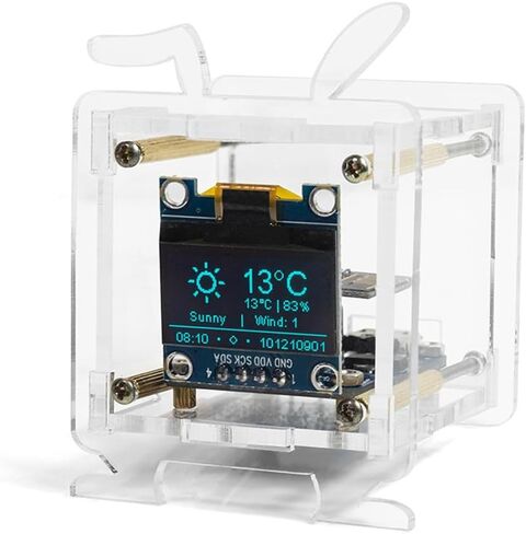 DIY Esp8266 مجموعات ساعة إلكترونية صغيرة شاشة OLED تدعم شبكة WiFi 2.4G مع أجزاء لحام فضفاضة من CaseDiy in Kuwait