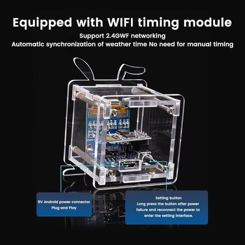 DIY Esp8266 مجموعات ساعة إلكترونية صغيرة شاشة OLED تدعم شبكة WiFi 2.4G مع أجزاء لحام فضفاضة من CaseDiy in Kuwait