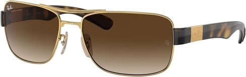 حزمة النظارات الشمسية Ray-Ban RB3522: RB 3522 001/13 Arista Brown Gradient Dark Bro ومقود سيليكون عالمي مضاد للانزلاق in Kuwait