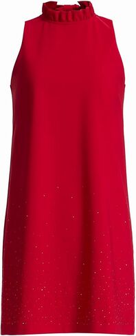 Anne Klein Women's Sleeveless Ruffle Neck Shift Dress in Saudi Arabia