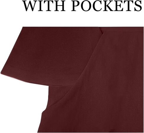 DinyIn Church Dress for Women Elegant Bell Sleeve Bodycon V Neck Business Wear to Work Classy Mid Pencil Dresses with Pocket in Saudi Arabia