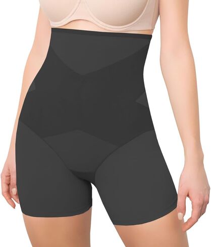 شورت BODYcontrol لملابس راكبي الدراجات النارية للنساء - مشكل الجسم عالي الخصر للتحكم في البطن، ضغط داخلي ناعم 2409 in Kuwait