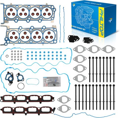 PHILTO PHS26336PT,ES71334,HS54736 Head Gasket Set Compatible with 2006 H3, 2004-2006 Colorado, 2004-2006 Canyon, 2006 i-350, 3.5L Head Gasket Kit with Bolts - 28PCS in Saudi Arabia