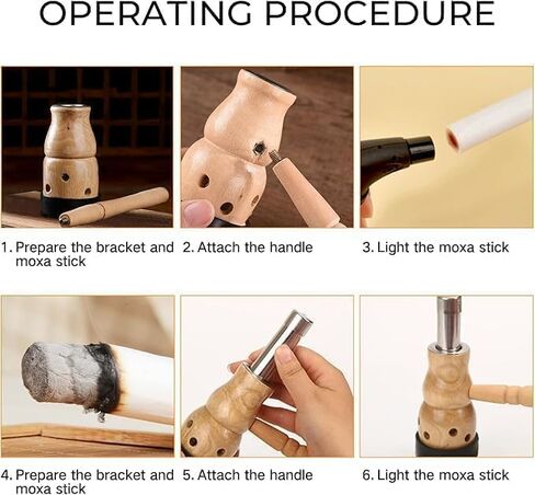حامل موقد عصا موكسا، شرائط موكسا خشبية، صندوق حارس الكى، أداة تدليك نقاط الوخز للكي 葫芦灸 Ai Jiu 艾灸工具 in Kuwait
