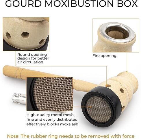 حامل موقد عصا موكسا، شرائط موكسا خشبية، صندوق حارس الكى، أداة تدليك نقاط الوخز للكي 葫芦灸 Ai Jiu 艾灸工具 in Kuwait