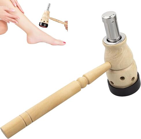 Vrsafan Moxa Stick Burner Holder, Wooden Moxa Strips Mugwort Moxibustion Keeper Box Acupoint Tool for Heal-th Maintenance Theropy 葫芦灸 艾灸锤子 Ai Jiu in Saudi Arabia