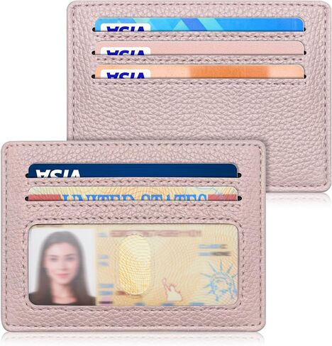 Credit Card Holder for Women, RFID Small Slim Minimalist Card Holder Wallet, Mini RFID Thin Wallet for Women, Black in Saudi Arabia