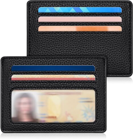Credit Card Holder for Women, RFID Small Slim Minimalist Card Holder Wallet, Mini RFID Thin Wallet for Women, Black in Saudi Arabia
