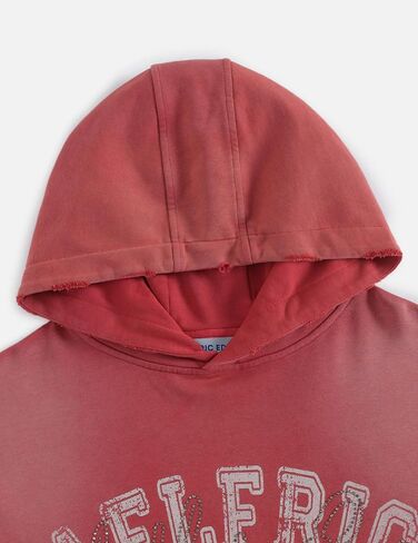 Aelfric Eden Boxy Rhinestone 77 Graphic Hoodie Vintage Distressed Pullover Unisex Streetwear with Pockets in Saudi Arabia