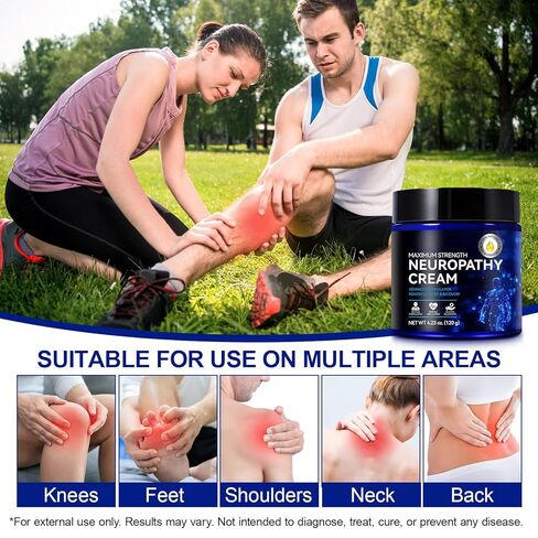 Neuropathy Cream Extra Strength 120g, Neuropathy Nerve Pain Relief Cream Contains Arnica, Vitamin B6 & Lavender, Deep Soothing & Moisturizing in Saudi Arabia