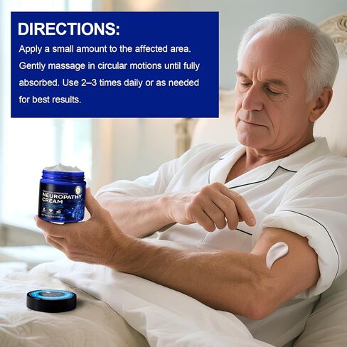 Neuropathy Cream Extra Strength 120g, Neuropathy Nerve Pain Relief Cream Contains Arnica, Vitamin B6 & Lavender, Deep Soothing & Moisturizing in Saudi Arabia