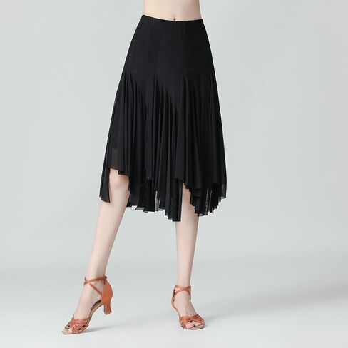 Elegant Ballroom Dance Skirts for Women Dancing Belly Dance Skirt Swing Waltz Salsa Latin Dance Skirts Flamenco Skirt in Kuwait