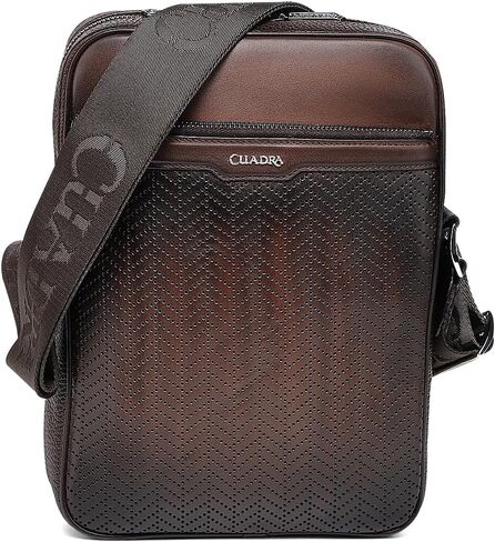Cuadra Messenger Bag in Genuine Bovine Leather for Men Brown in Saudi Arabia
