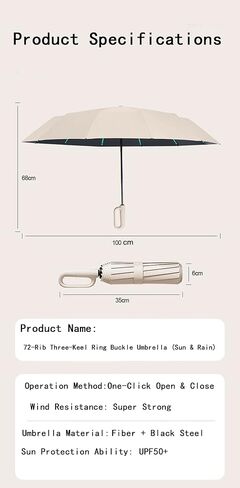 Inverted Umbrella with Carabiner Handle, Compact Wind Proof Umbrellas For Rain and Sun Protection, Portable Reverse Folding Umbrella, Car Umbrella for Women Men, 10 Ribs in Saudi Arabia
