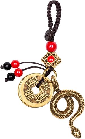 Chinese Good Luck Charm,Feng Shui Bell Keychain,The God of Wealth Statue Keychain,Lucky Horse Key Ring with Feng Shui in Saudi Arabia