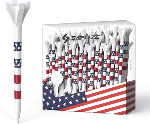 تي شيرتات جولف بلاستيكية مطورة من SAPLIZE، عبوة من 50 قطعة (3-1/4 بوصة)، مصممة لتقليل الاحتكاك والدوران الجانبي، أسود in Kuwait