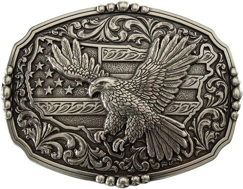 ARIAT Men's American Flag Eagle Scroll Belt Buckle in Saudi Arabia