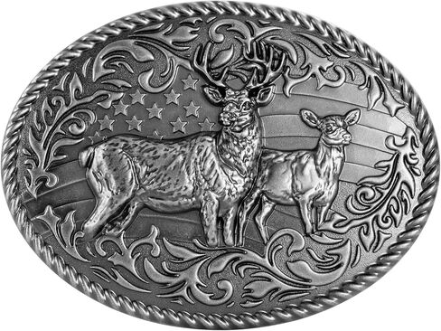 West style Cowboy Deer Belt Buckle for Men Western Cowgirl Rodeo Belt Buckles in Saudi Arabia