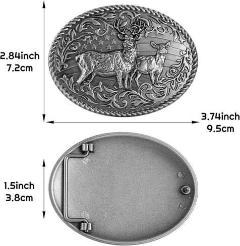 West style Cowboy Deer Belt Buckle for Men Western Cowgirl Rodeo Belt Buckles in Saudi Arabia