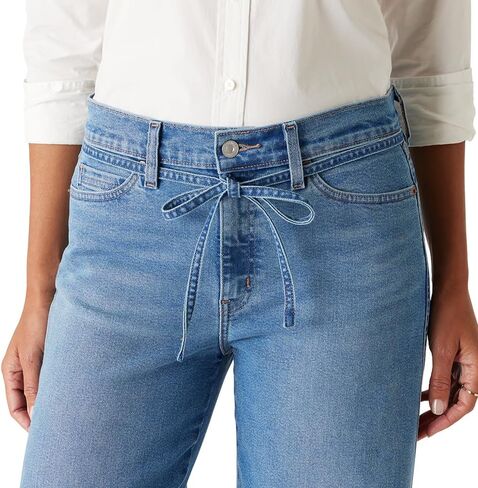 بنطلون جينز نسائي من Levi Strauss Signature Gold بحزام واسع الساق من قماش الدنيم المطاطي متوسط ​​الارتفاع (متوفر أيضًا بمقاس إضافي) in Saudi Arabia