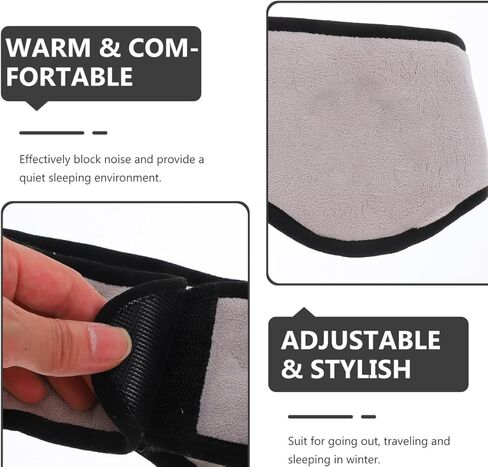 BESPORTBLE Add Fleece Sleeping Ear Cups Adjustable Muffs for Noise Reduction Winter Ear Warmers Soft Cotton Headband for Home Sleep Comfort in Saudi Arabia